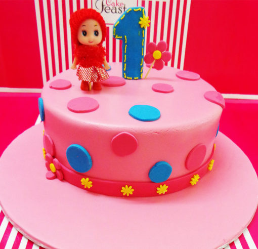 Red Doll Birthday Cake