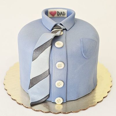 Blue Shirt Father's Day Cake in Lahore