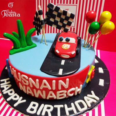 95 Red Car Birthday Cake