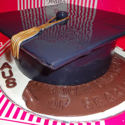 Black Cap Graduation Cake
