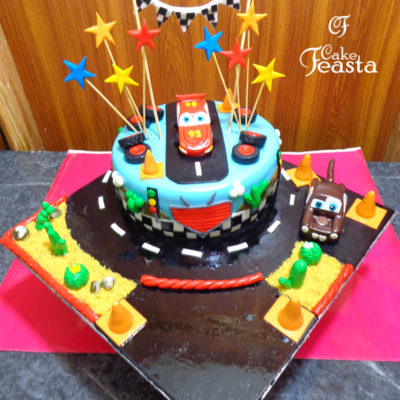 Lightning McQueen Birthday Cake character in lahore