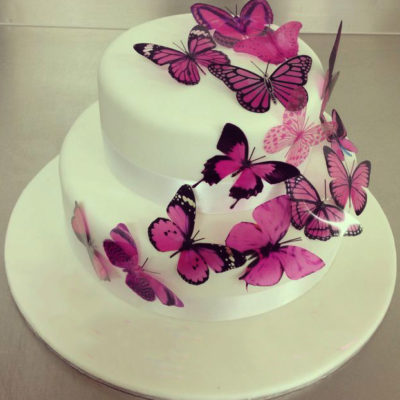 Purple Butterfly Cake in lahore