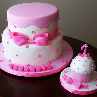 Pink Ribbon Birthday Cake in lahore