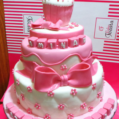 Amazing Decorating Pink Birthday Cake in Lahore