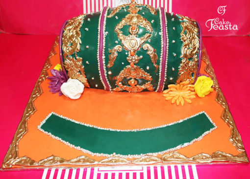 Green Theme Wedding Cake in Lahore