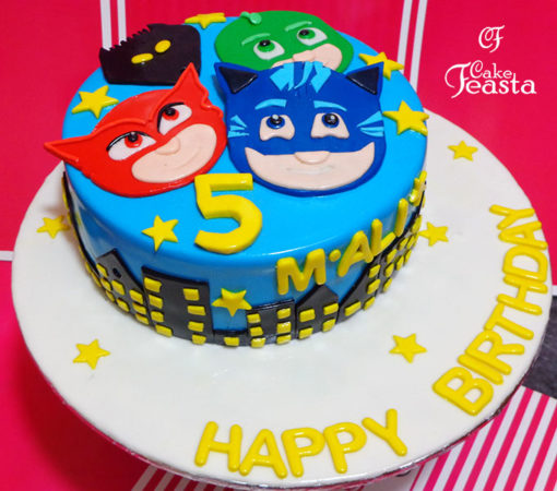 Mask Cartoons Birthday Cake