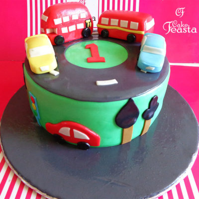 Double Decker Bus Birthday Cake