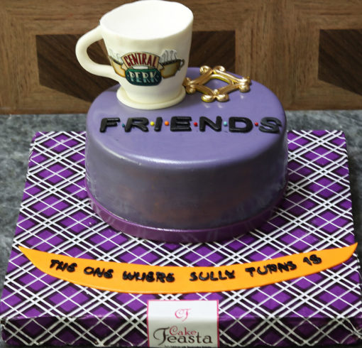 FRIENDS Purple Birthday Cake