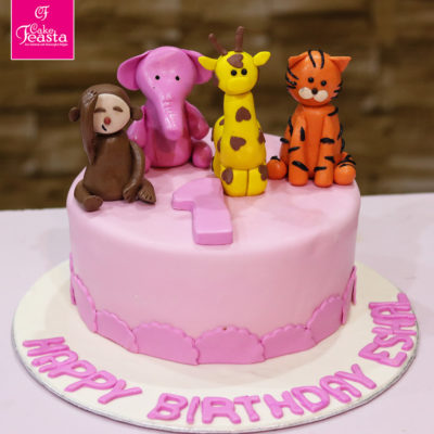 Animal Caracters Birthday Cake