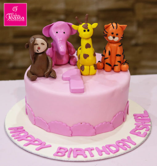 Animal Caracters Birthday Cake