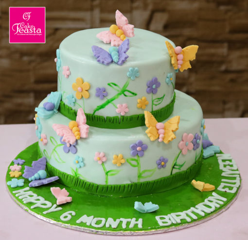Butterfly Theme Birthday Cake