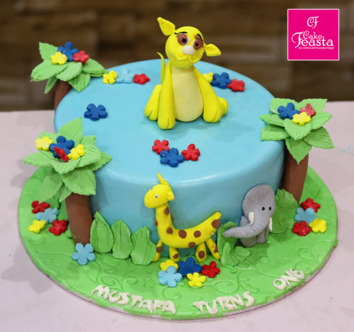 Jungle Kids Birthday Cake