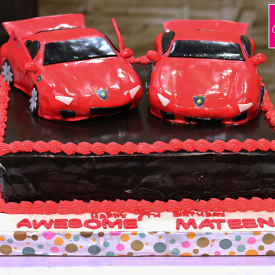 Lamborghini Cars Birthday Cake