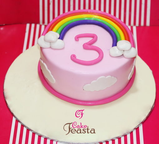 Rainbow Kids Birthday Cake