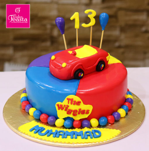 Super Car Kids Birthday Cake
