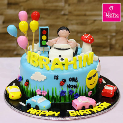 Baby's Traffic Teacher Birthday Cake