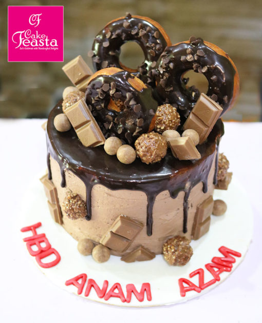 Chocolates Donuts Birthday Cake