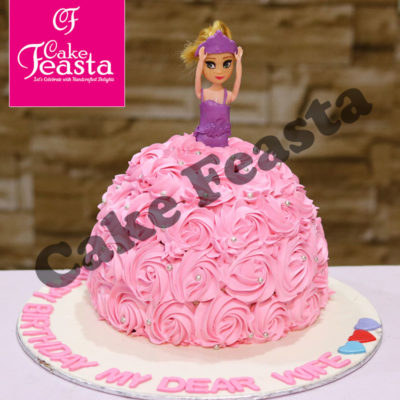 Doll Girl Birthday Cake