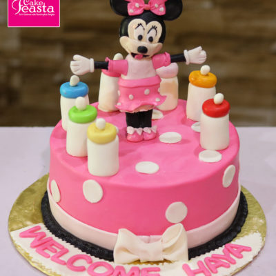 Mickey Mise Pink Girl Birthday Cake