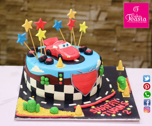 Cars Theme Birthday Cake