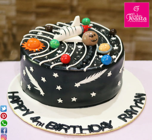 Galaxy Theme Birthday Cake