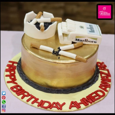 Marlboro Theme Birthday Cake