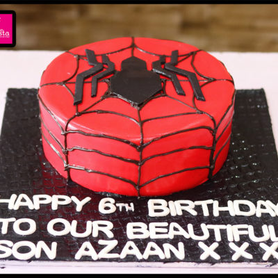 Spider Theme Kids Birthday Cake