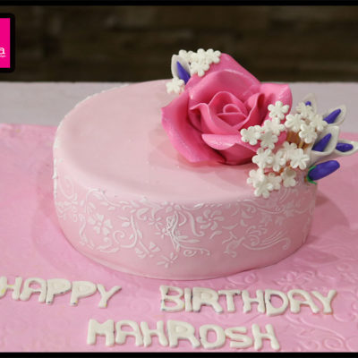 Pink Girls Birthday Cake