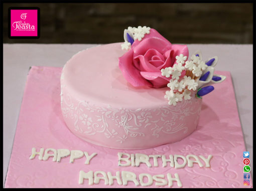 Pink Girls Birthday Cake