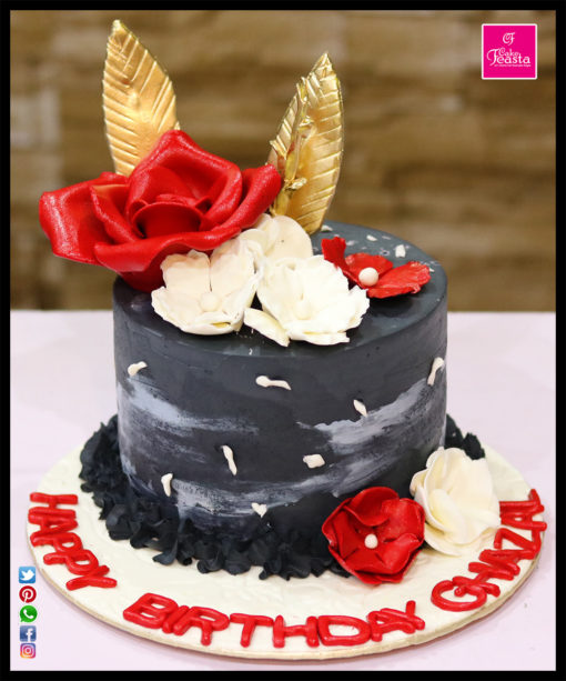 Red Rose Black Cake