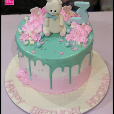 Teddy Bear Theme Birthday Cake