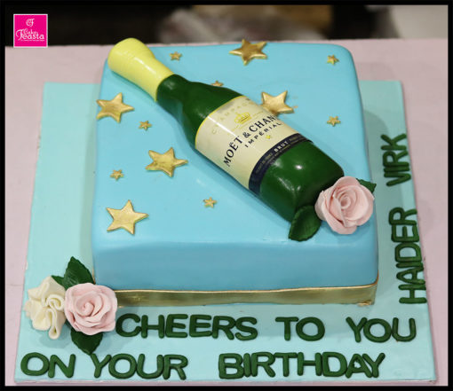 Wine Theme Birthday Cake
