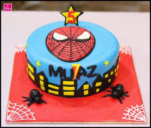 Spider-man Theme Birthday Cake