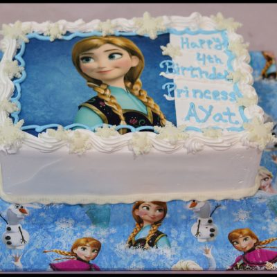 Frozen Theme Girls Birthday Cake