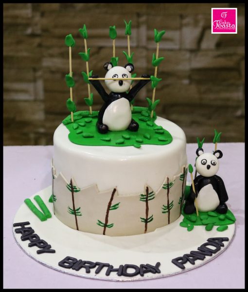 Panda Theme Kids Birthday Cake