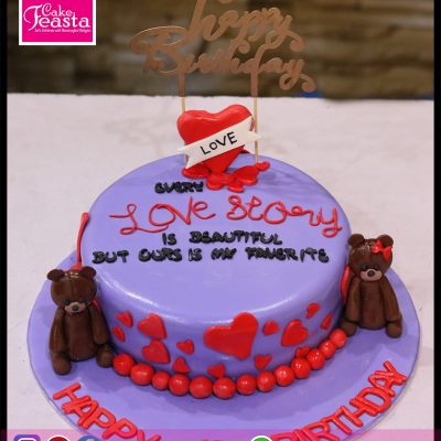 Love Story Girl Birthday Cake