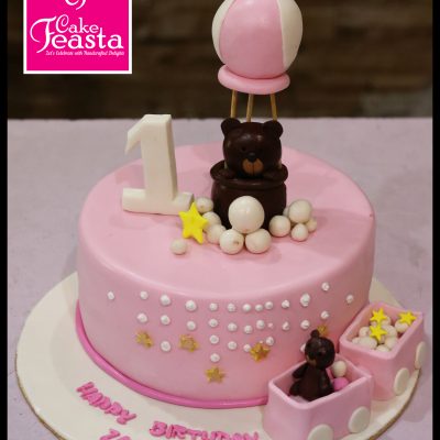 Pink Girls Birthday Cake