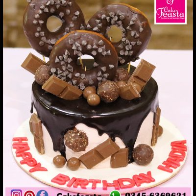 Donuts Chocolates Birthday Cake