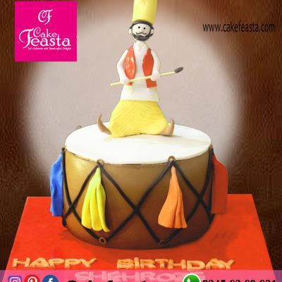 Dhol-Theme-Birthday-Cake