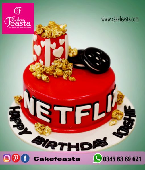 Netflix-Theme-Birthday-Cake