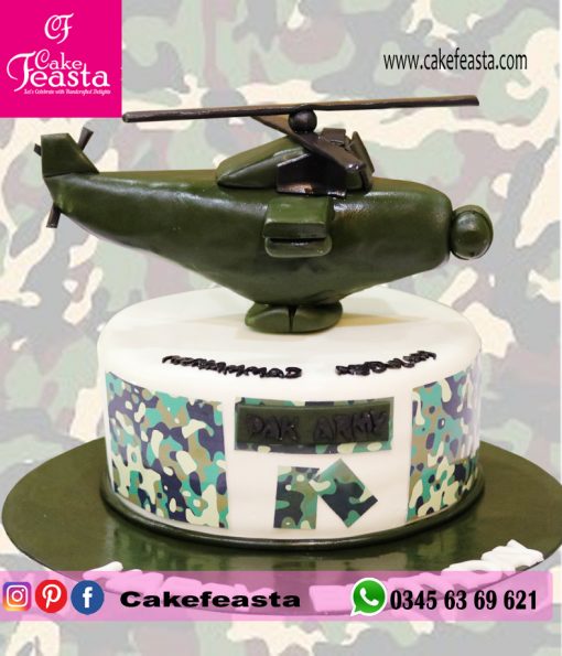 Pak-Army-Helicopter-Theme-Cake