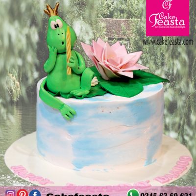 Frog Theme Birthday Cake