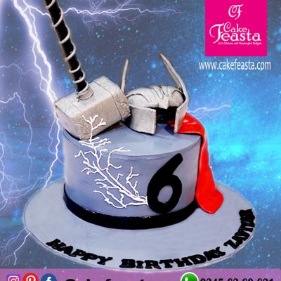 Thor Theme Birthday Cake