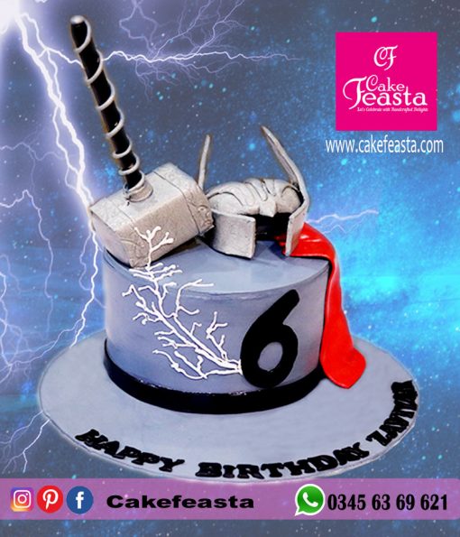 Thor Theme Birthday Cake
