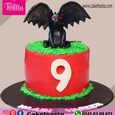 Dragon Theme Birthday Cake
