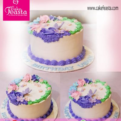 Lovely Floral Birthday Cake