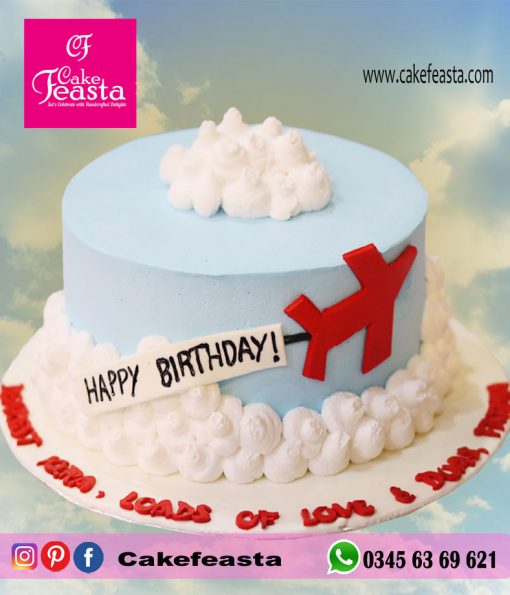 Airplane Theme Birthday Cake