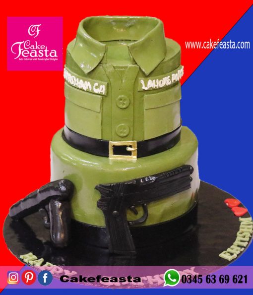 Punjab Police Theme Birthday Cake