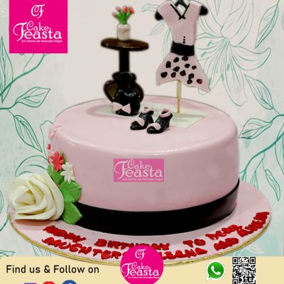 Girl Dressing Theme Birthday Cake