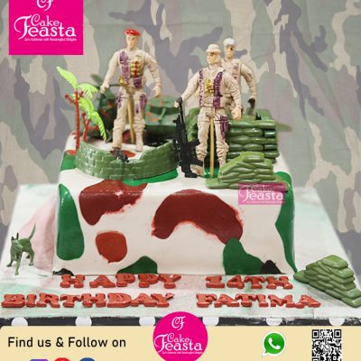Pak Army Theme Birthday Cake